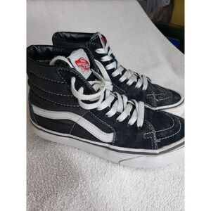 Vans Sk8 Hi Old Skool Shoes Kids Men 3.5 Women 5 Black White Suede Style 508731